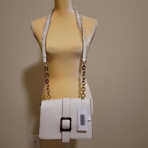Justfab. White Crossbody Bag. Approx 9" L x 7" H